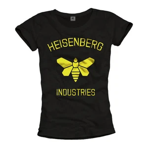 BAD HEISENBERG WOMENS T-SHIRT WITH BREAKIN GOLDEN MOTH - TOP DOPE GIRL TEE BLACK - Picture 1 of 1