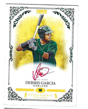DERMIS GARCIA 2022 ONYX VINTAGE BASEBALL EXTENDED ON CARD AUTO RED INK /25