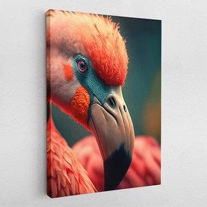 Lienzo póster acrílico vidrio arte pop flamenco con detalle naturaleza animales ojos - Imagen 1 de 14