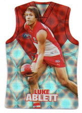 2009 AFL SELECT DIE-CUT - HOLOGRAPHIC GUERNSEY GDC160 Luke ABLETT (SYDNEY)