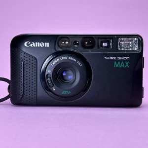 Canon Sure Shot MAX Compact Point & Shoot 35mm Film Camera 38mm f3.5 FOR PARTS - Picture 1 of 7