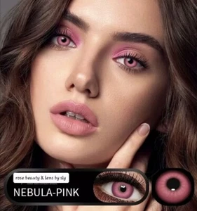 Nebu Pink Rosa Farbige Kontaktlinsen Cosplay Anime Halloween ❤️ K21 K4 - Bild 1 von 1