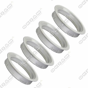 4 WHEEL RIM SPACER SPIGOT RINGS FOR ALUMINIUM RIMS WHITE - Ø 63.3 mm - Ø 56.1 mm - Picture 1 of 1