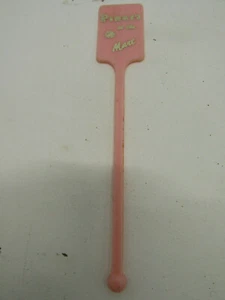 VINTAGE DRINK COCKTAIL SWIZZLE STIR STIX STICKS PINKY'S AT THE MART - Picture 1 of 1