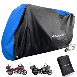 190T Waterproof Motorcycle Cover for Honda Goldwing GL 1000 1100 1200 1500 1800 - Foto 1 di 12