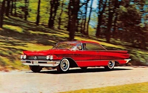 1960 Buick Invicta 2-türig Hard Top Titan rot Händler Promo Werbung Postkarte - Bild 1 von 2