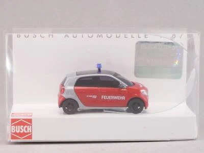 Busch 49560 Smart Forfour 2014 Fire Brigade Model Car 1:87 Mint! Ob Sg 1703-24 - Image 1 of 2