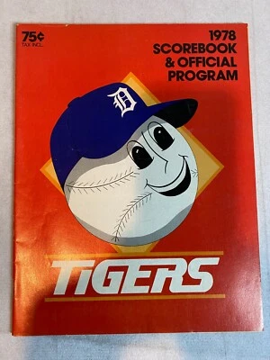 1978 DETROIT TIGERS Scorebook Scored MLB - O - Image 1 of 3