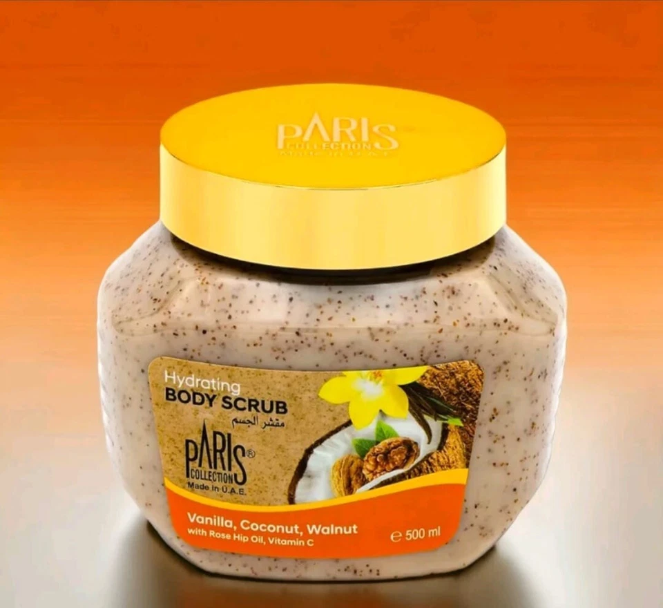 Paris Collection Revitalizing Vanilla Coconut Walnut Body Scrub 500ml - Image 1 of 4