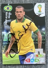 ⚽️2014 Fifa World Cup Dani Alves Hand Signed/Autograph On Card Adrenalyn XL PSA?