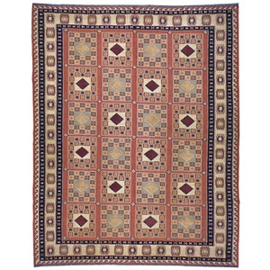 Alfombra de lana Soumak Weave fina tribal hecha a mano (talla 6,6 X 8,2) Cwrsf-1602 - Imagen 1 de 10