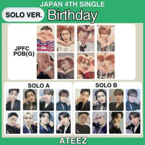 ATEEZ Cumpleaños 4to ÚNICO JAPÓN POB Tarjeta Fotográfica Oficial ATINY Solo Chaqueta Álbum - Imagen 1 de 5