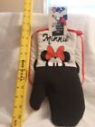 Disney  Minnie Mouse Over Sized Oven Mitt & Pot Holder Gray Red Black Nwt