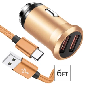 Dual USB Fast Car Charger Adapter for iPhone 16 15 Pro Max /Galaxy S23 S22 Ultra - Picture 1 of 19