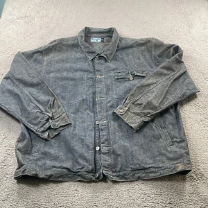 Vintage Mecca Mens Denim Shirt 5XL Button Up 90s Y2K Streetwear Baggy Oversized - Picture 1 of 13