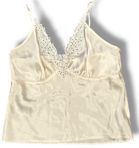 Camisola Y2K Vintage 100% SEDA Worthington Petite Crema Talla Pequeña Mediana - Imagen 1 de 7