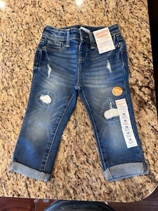 Pantalones de mezclilla desgastados de tiro medio Kohls Jumping Beans 18 meses para niñas nuevos - Imagen 1 de 2