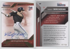 2009 TRISTAR Prospects Plus Gold /50 Bobby Borchering Robert #12 Auto