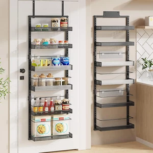 Over the Door Pantry Organizer, 6-Tier Large Wall Mounted Storage Spice Rack, 2 - Picture 1 of 7