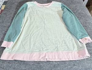 Lands End Color Block Sweater Size 3X 24W-26W - Picture 1 of 3