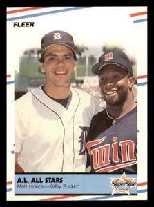 Fleer Glossy #638 1988 Kirby Puckett Matt Nokes - Imagen 1 de 2