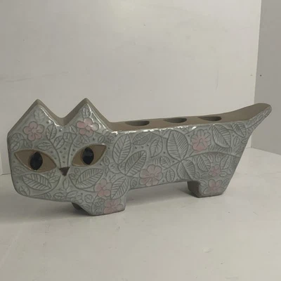 Vintage Danish Mid Century Modern Katze Kerzenhalter Keramik Lisa Larson Stil - Bild 1 von 4