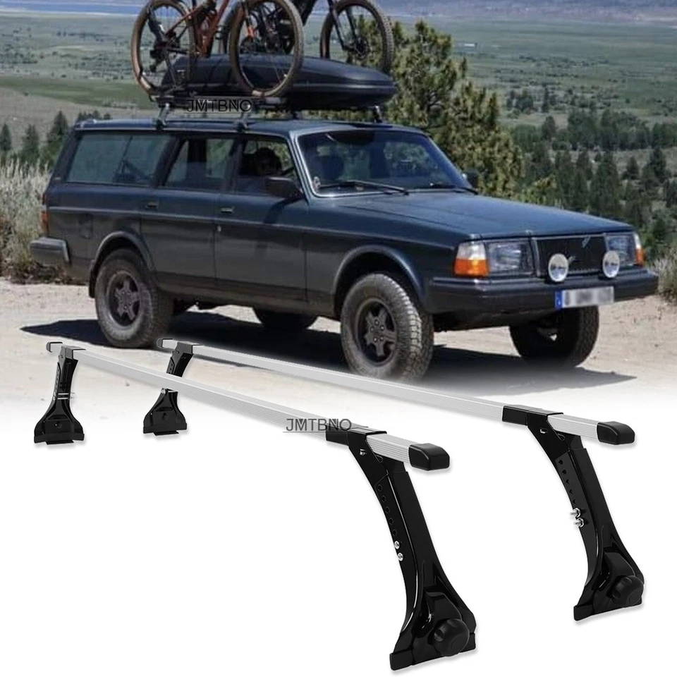 Barras transversales de techo ajustables 63" para Volvo 240 1974-1993 Foto 1 de 4