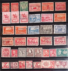 AUSTRALIA 1929-1960 COMMEMORATIVE STAMPS COLLECTION 2 SCANS USED AUC9 - Picture 1 of 3