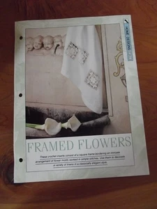 CROCHET PATTERN FRAMED FLOWERS HOME DESIGNS CREATIVE NEEDLES 1991  * MUST SEE * - Picture 1 of 1