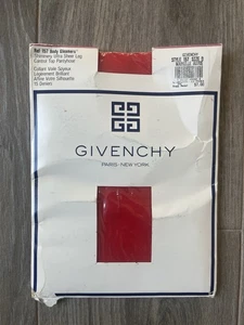 Neu aus altem Lagerbestand Vintage Givenchy Paris rote Strumpfhose Body glänzend Kontrolle Top Stil 157 Größe B - Bild 1 von 4