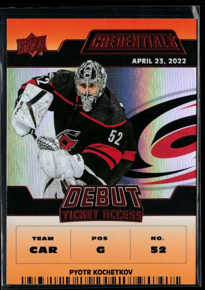 2022-23 Upper Deck Credentials Orange #181 Pyotr Kochetkov RC 066/149 - Image 1 of 2