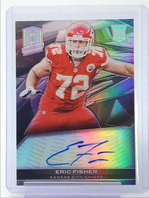 ERIC FISHER 2013 SPECTRA ROOKIE AUTOGRAPH SILVER PRIZM RC AUTO /299 Q0333 - Image 1 of 2