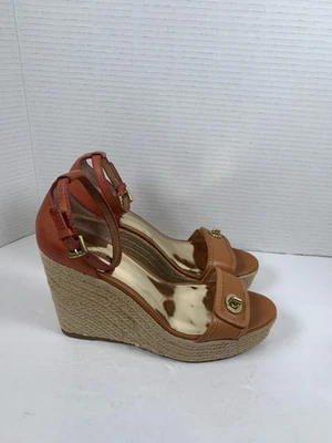 Auténticas sandalias Coach Glinda de cuña de dos tonos 8,5 usadas en excelente estado (S534) Foto 1 de 4