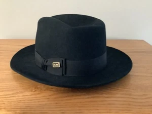 Dobbs Fur Felt Fedora Hat 7-1/8 Black NEW with Box - Picture 1 of 5