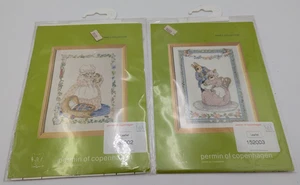 Permin of Copenhagen Leaflet 152002 152003 GOOD NIGHT BABY,  BABY FAMILY NIP - Picture 1 of 7