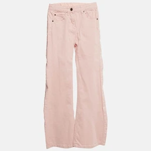Stella McCartney Kids Pink Logo Embossed Denim Wide Leg Jeans 10 Yrs - Picture 1 of 5