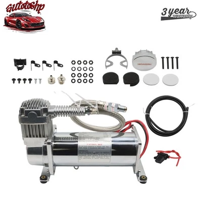 =200 PSI AIR COMPRESSOR 1/4" HOSE KIT FOR 12V TRAIN HORNS BAG SUSPENSION US Foto 1 de 4