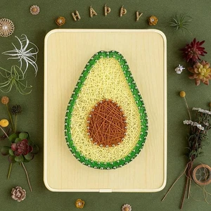 String Art DIY Kit - Avocado. Wizardi Bastelset F07-M12-3-DHBC28014 - Bild 1 von 7