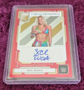 2023 WWE Donruss Elite Sol Ruca New Breed Red Rookie RC Autograph Auto 28/49 - Picture 1 of 3