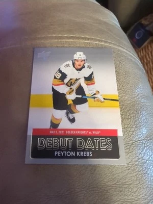 2021-22 Upper Deck Series 1 "Debut Dates" Peyton Krebs #DD-14 - Image 1 of 2