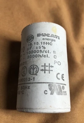 Condensador Ducati 10uf 450 V Foto 1 de 3