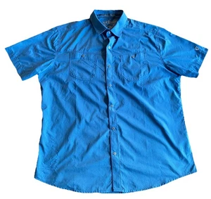 Kuhl Mountain Grown Manga Corta A Presión Corto Azul Cuadros Grande Usado en Excelente Condición - Imagen 1 de 5