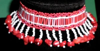 Pulsera de coral rojo con cuentas  Foto 1 de 2