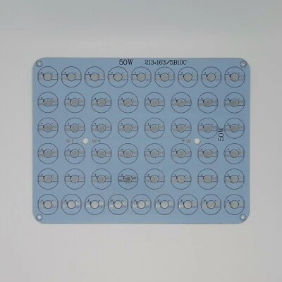 1pc 50W 213x163mm Aluminum PCB for High Power LED Lamp Spot Light Bulb 50x1W - Image 1 of 2
