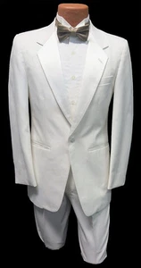 16B Boys White Notch Tuxedo Dinner Jacket Wedding Ringbearer Cruise Formal - Picture 1 of 4