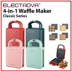 ELECTROVA 4-in-1 Waffle Maker Non-Stick Donut Cake Automatic Sandwich Machine AU - Picture 1 of 21