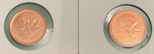 Canada 2011 1 Cent 1 magnetic and 1 non magnetic 2 pc UNC - Bild 1 von 2