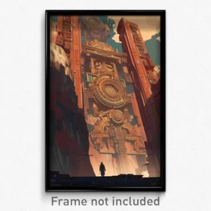 Movie Art Poster - Mountainous Ancient Architecture (Psychedelic Film Print) - Picture 1 of 1