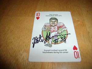 PETE JOHNSON AUTOGRAPHED OHIO STATE BUCKEYES PLAYING CARD - Picture 1 of 3