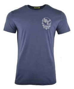 Versace Jeans T-Shirt Medium Men Navy Blue Embroidered Chest Logo Size M Couture - Picture 1 of 3
